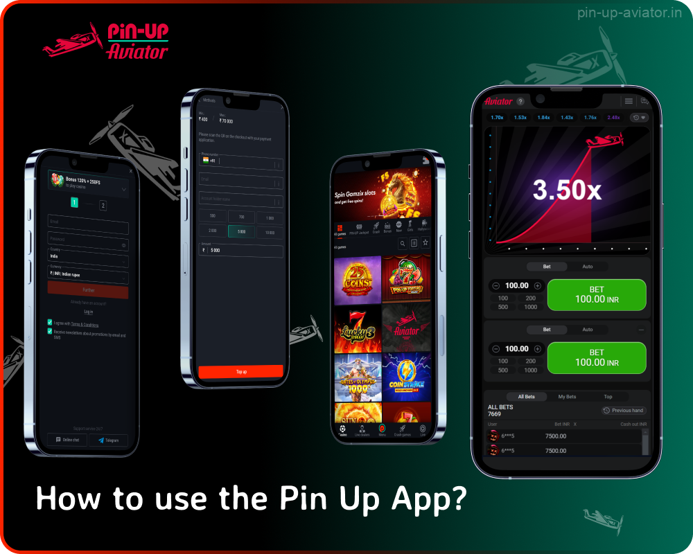 After downloading and installing the Pin Up Aviator app, Indian users need to create an account and make a deposit to start playing Aviator for real money