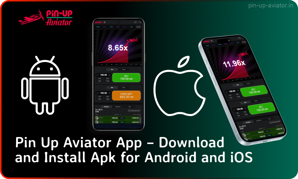 Gamblers in India can download and install Pin Up Aviator mobile app for Android and iOS devices