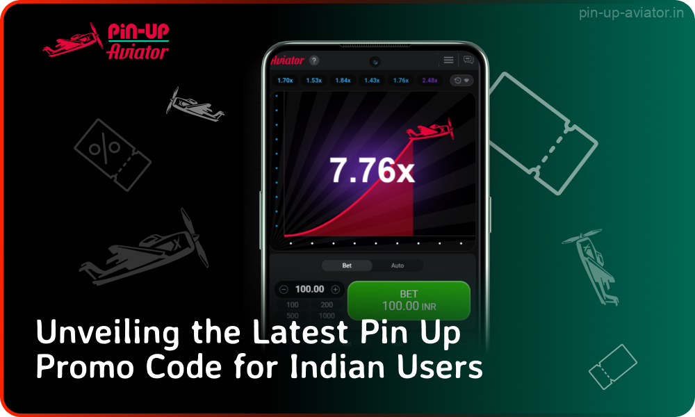 The Pin Up promo code for players from India gives a cash bonus and free spins as a gift