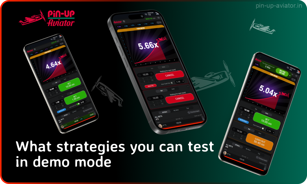 Indian players can try out different strategies in the Pin Up Aviator demo mode on the website and mobile app