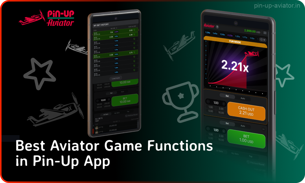 The Pin-Up Aviator app offers many convenient features such as betting records, live betting, demo modes and more to enhance your gaming experience